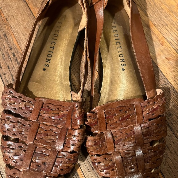 Predictions Calbert Leather Huarache Sandals Shoes Size 8 1/2M Made in Brazil - Picture 5 of 5
